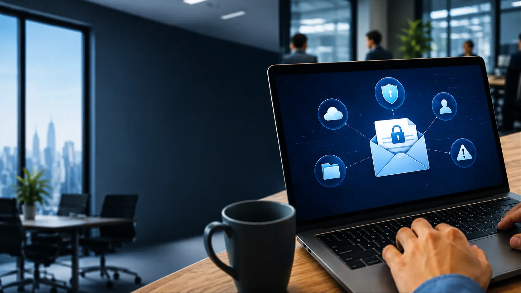 Email DLP dashboard showing sensitive data detection and policy enforcement